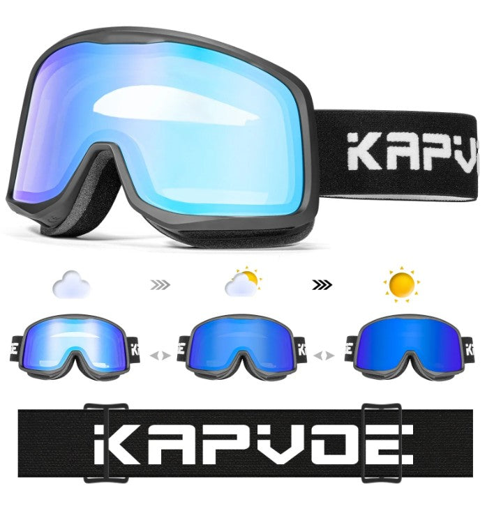 KAPVOE snowboard bril photochronic met harde beschermhoes